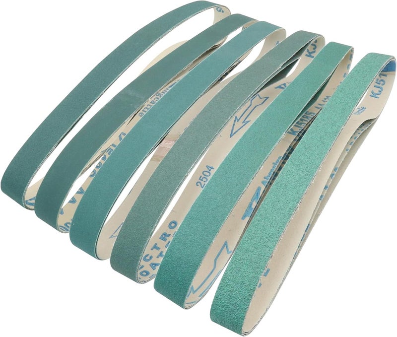 SHUTTLE GENIUS 18 Pack 1 x 30 Inch Ceramic Sanding Belts, 1x30 Metal Grinding Belt, 3 Pcs Each of 60/120/150/240/320/400 Grit Sander Belt for Knife Making, Deburring - Image 1